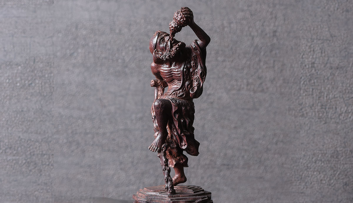 鐵拐李 小葉紫檀精雕(林建軍)(歡迎詢價)